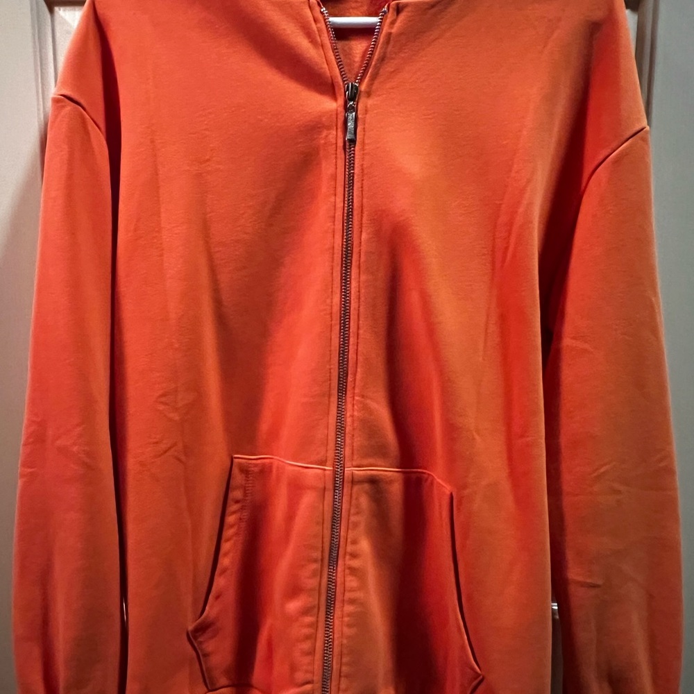 Orange Zip-Up Hoodie